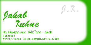 jakab kuhne business card
